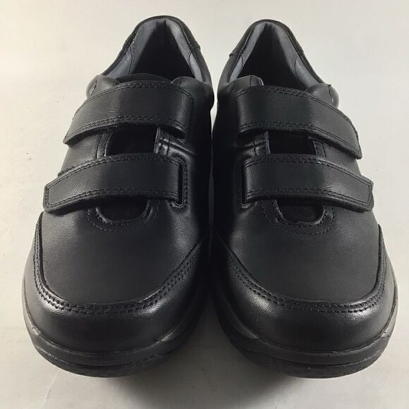 Aravon Pyper womens leather walking shoes two strap sneakers black size 8.5 B - Picture 2 of 8